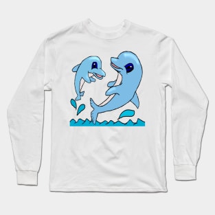 Dolphins Playing Long Sleeve T-Shirt